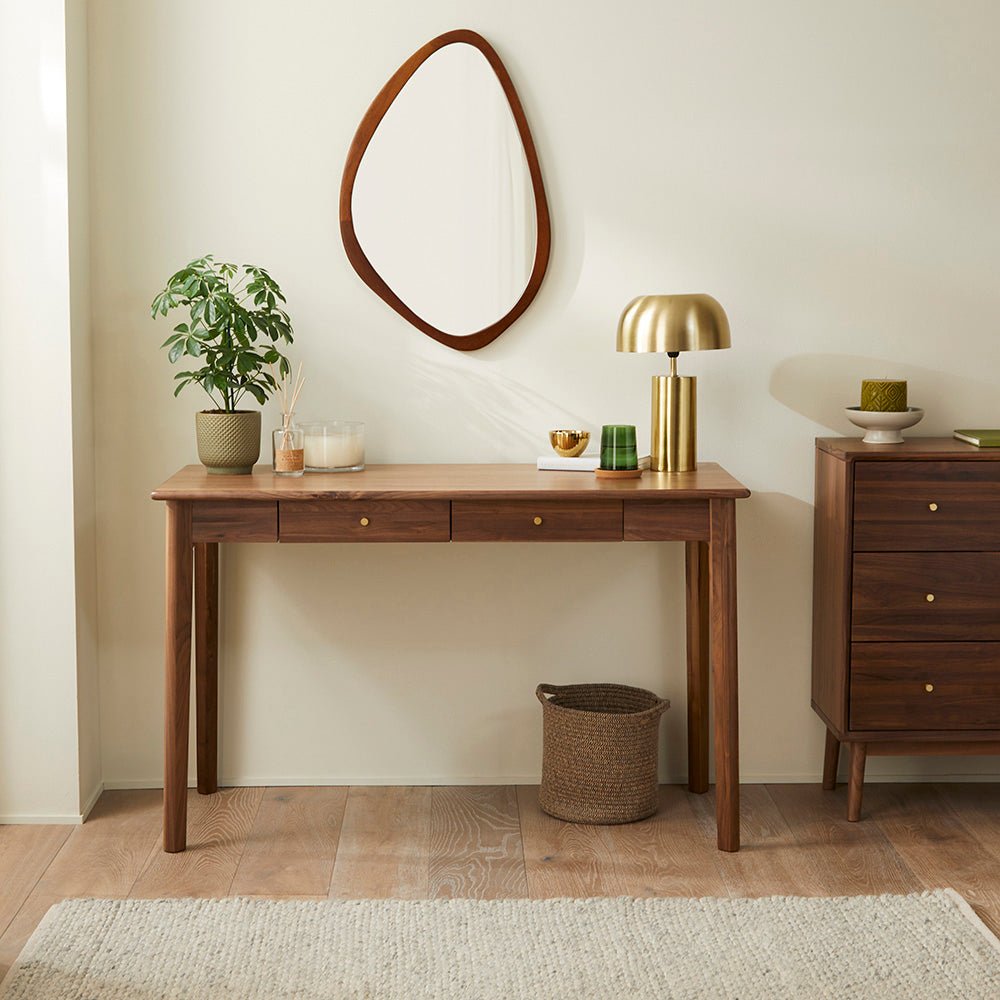 Wright Walnut Desk and Dressing Table - Miola