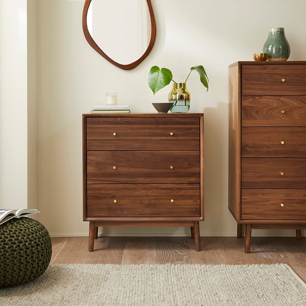 Wright Walnut Chest of 3 Drawers - Miola