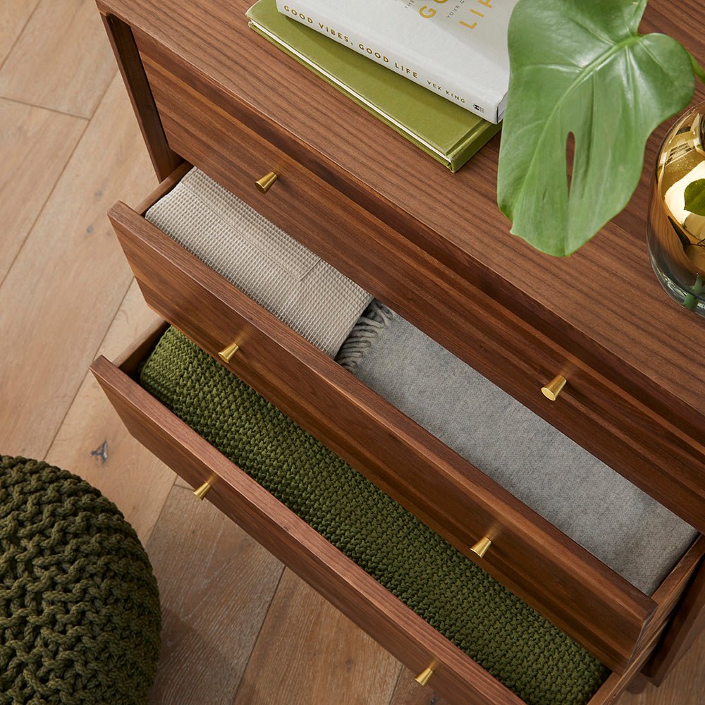 Wright Walnut Chest of 3 Drawers - Miola