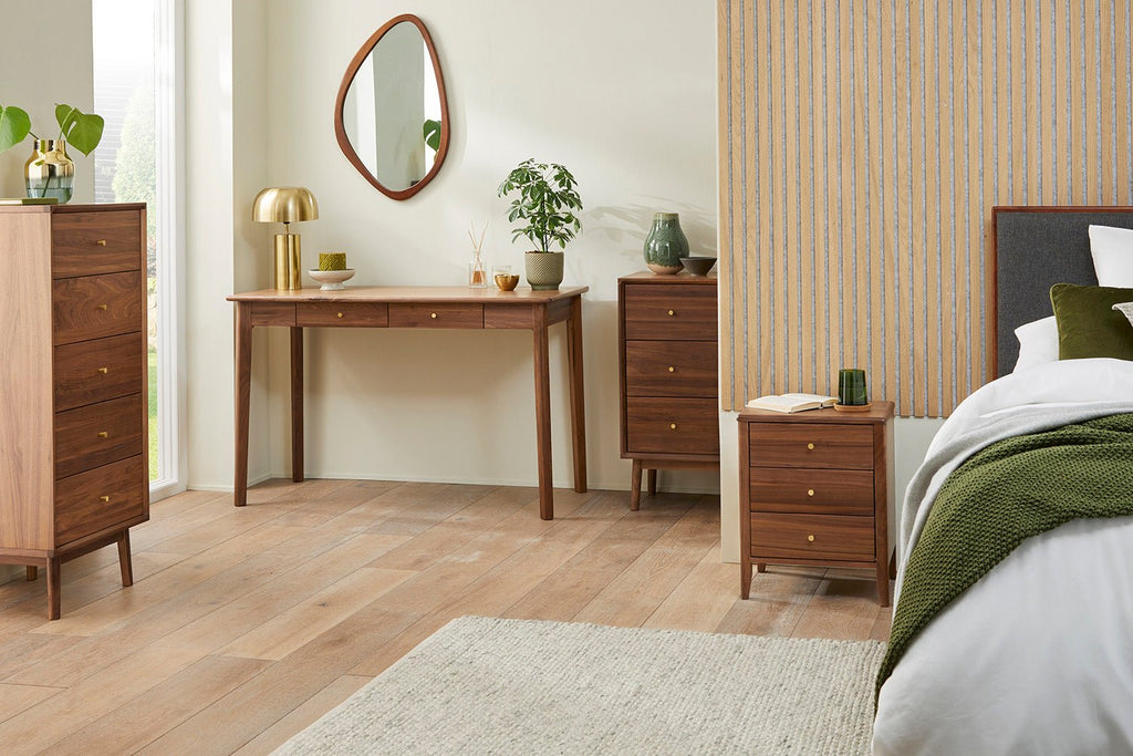 Wright Walnut Desk and Dressing Table - Miola