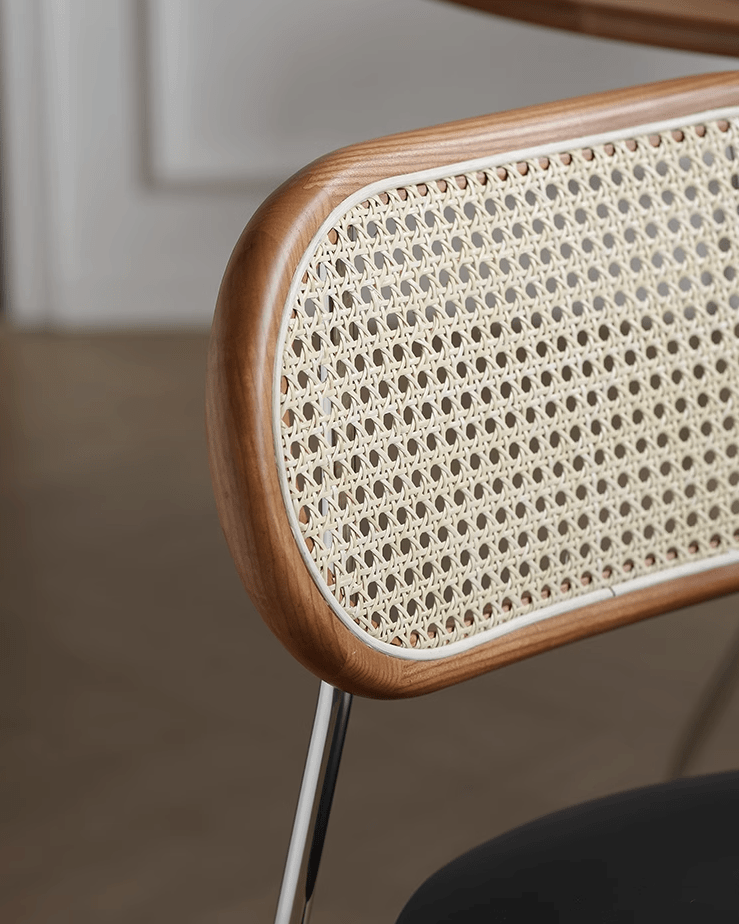Ozzie Rattan Dining Chair, Round Seat Pad - Miola