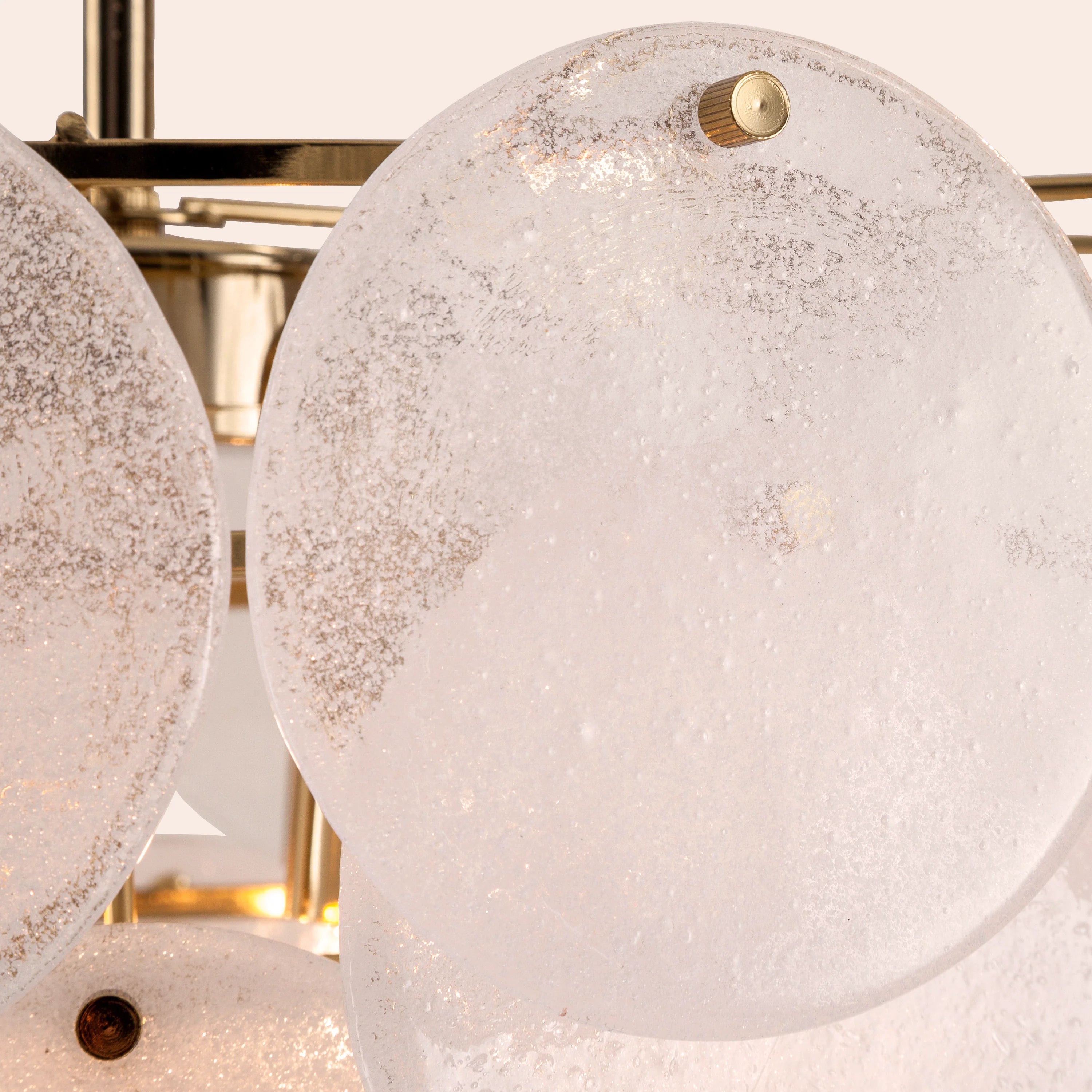 White glass chandelier ceiling light - Miola