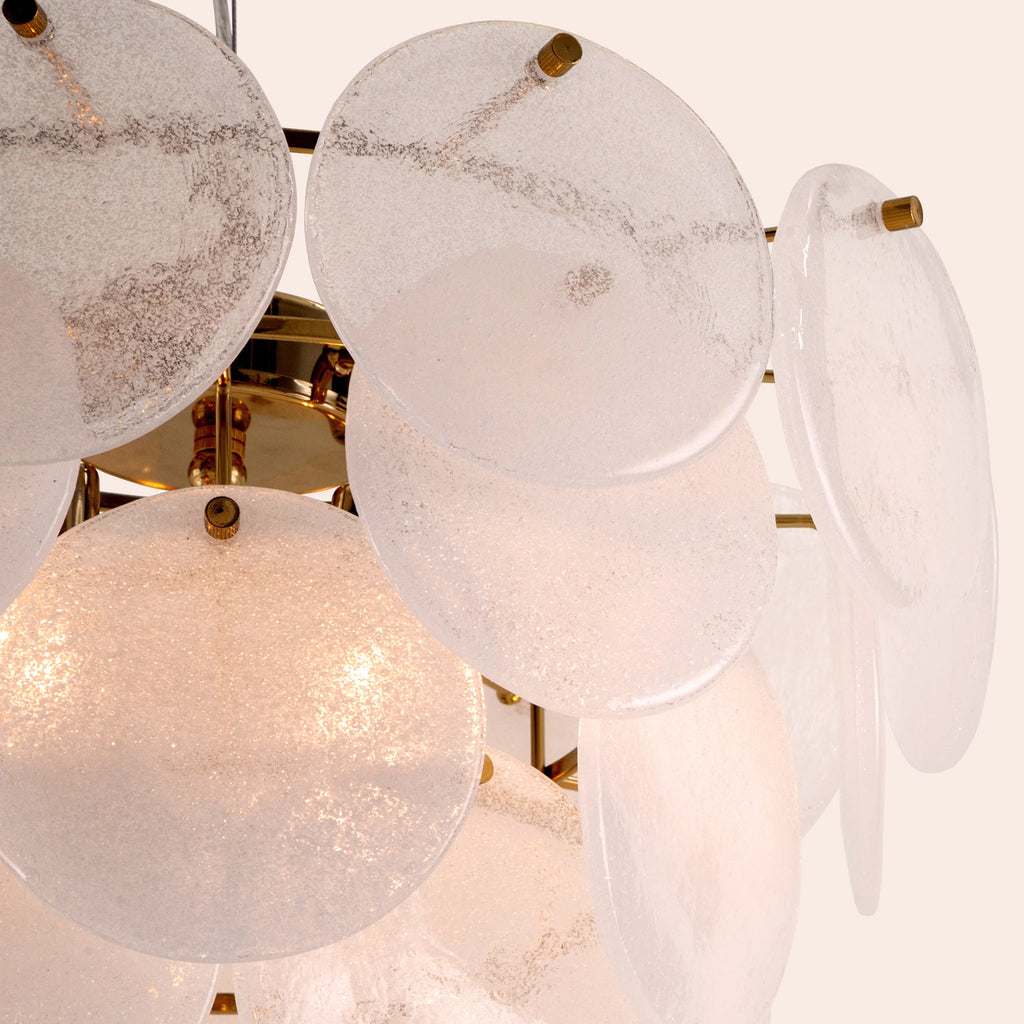White Glass Chandelier Ceiling Light - Miola