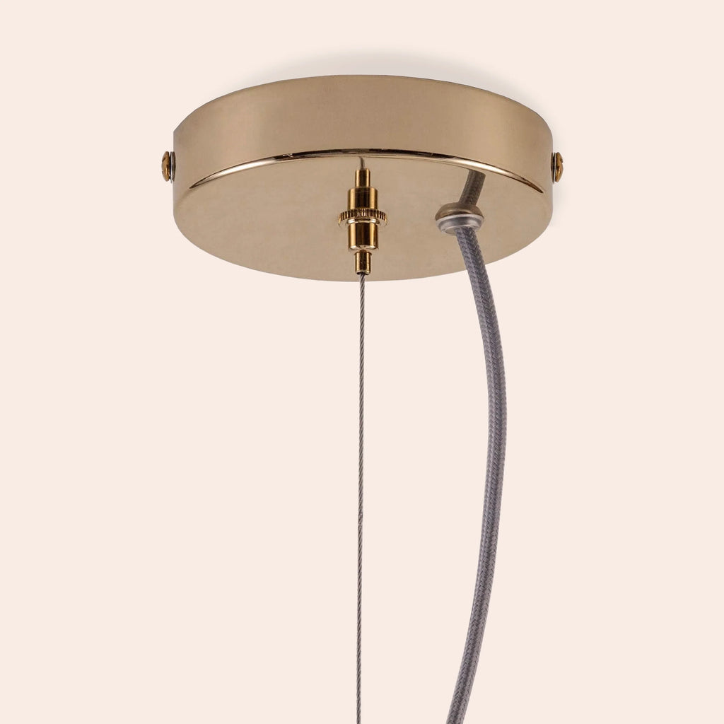 White glass chandelier ceiling light - Miola