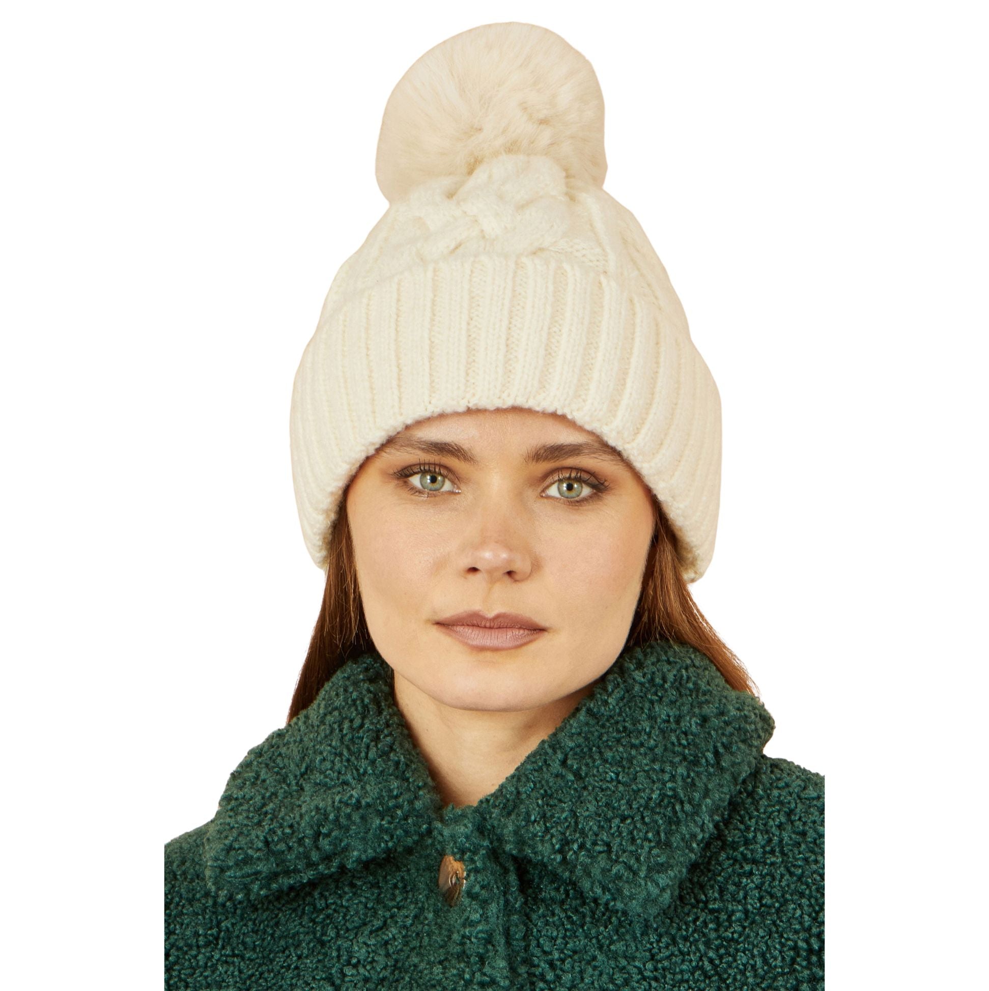 Cable Knit Bobble Hat