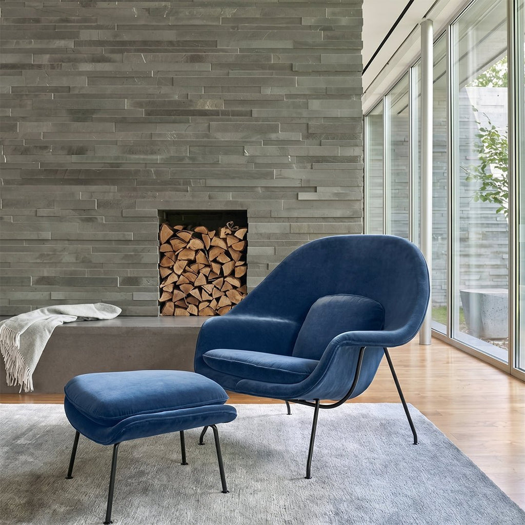 Womb Lounge Chair And Footstool, Armchair - Miola
