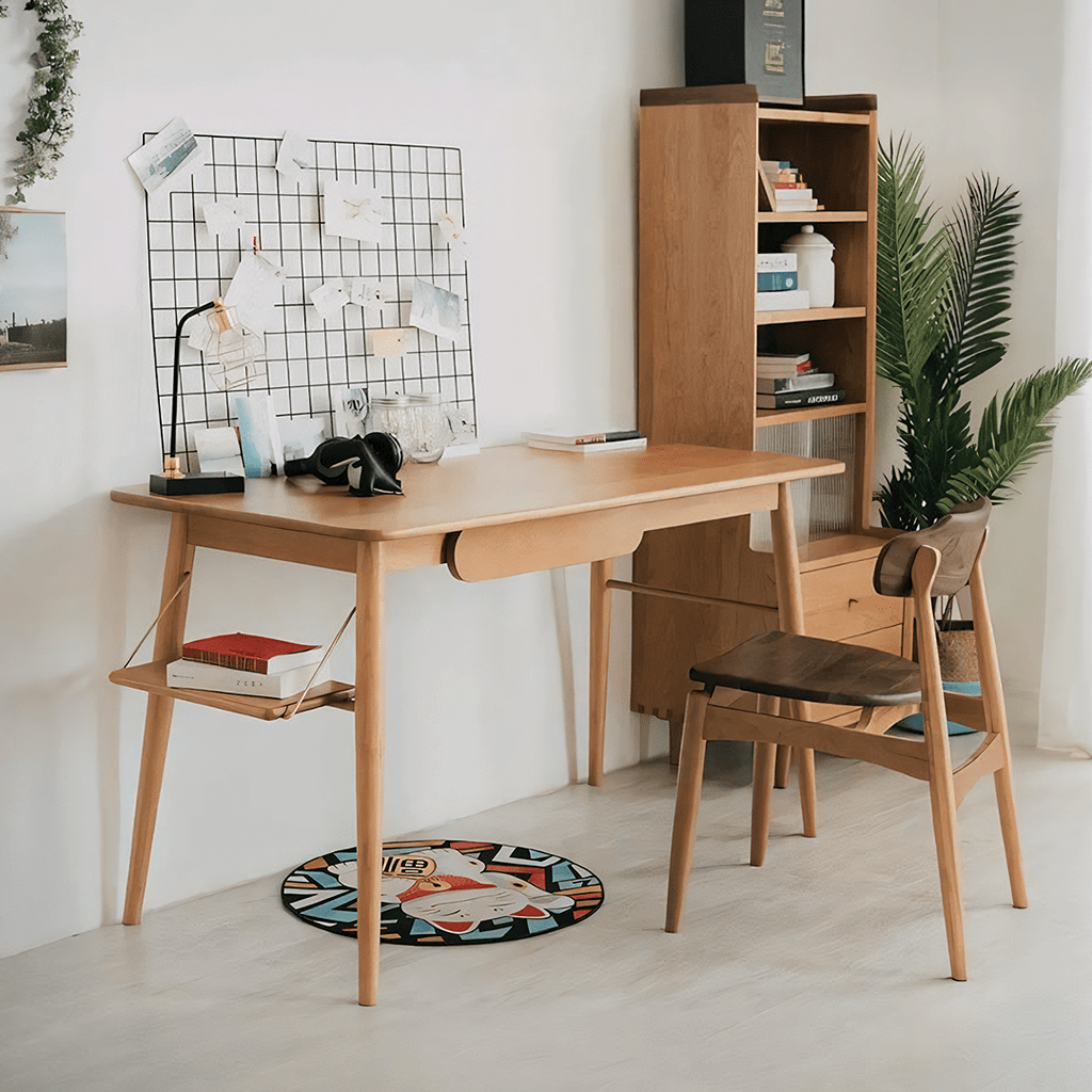 Y72 Oak Office Desk, Three Woods Available - Miola