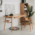 Y72 Oak Office Desk, Three Woods Available - Miola