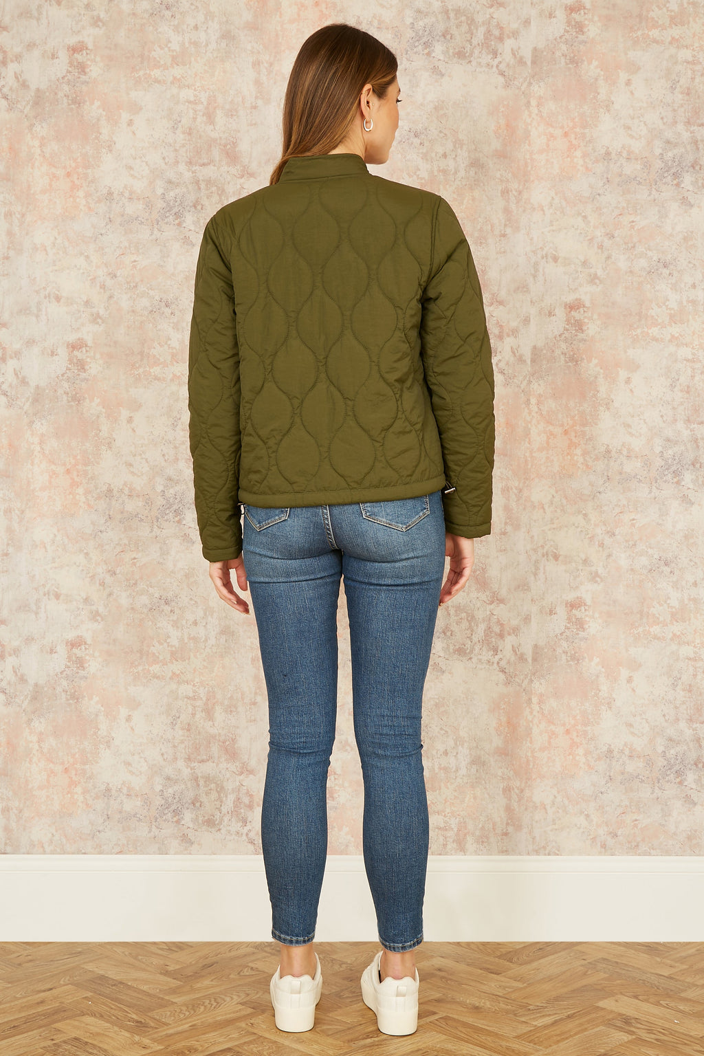 Green Short Quilted Jacket