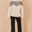 Load image into Gallery viewer, Cream Fur Biker Jacket With Leopard Print
