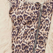 Load image into Gallery viewer, Cream Fur Biker Jacket With Leopard Print
