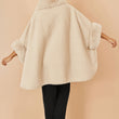 Load image into Gallery viewer, Beige Textured Fur Lined Cape
