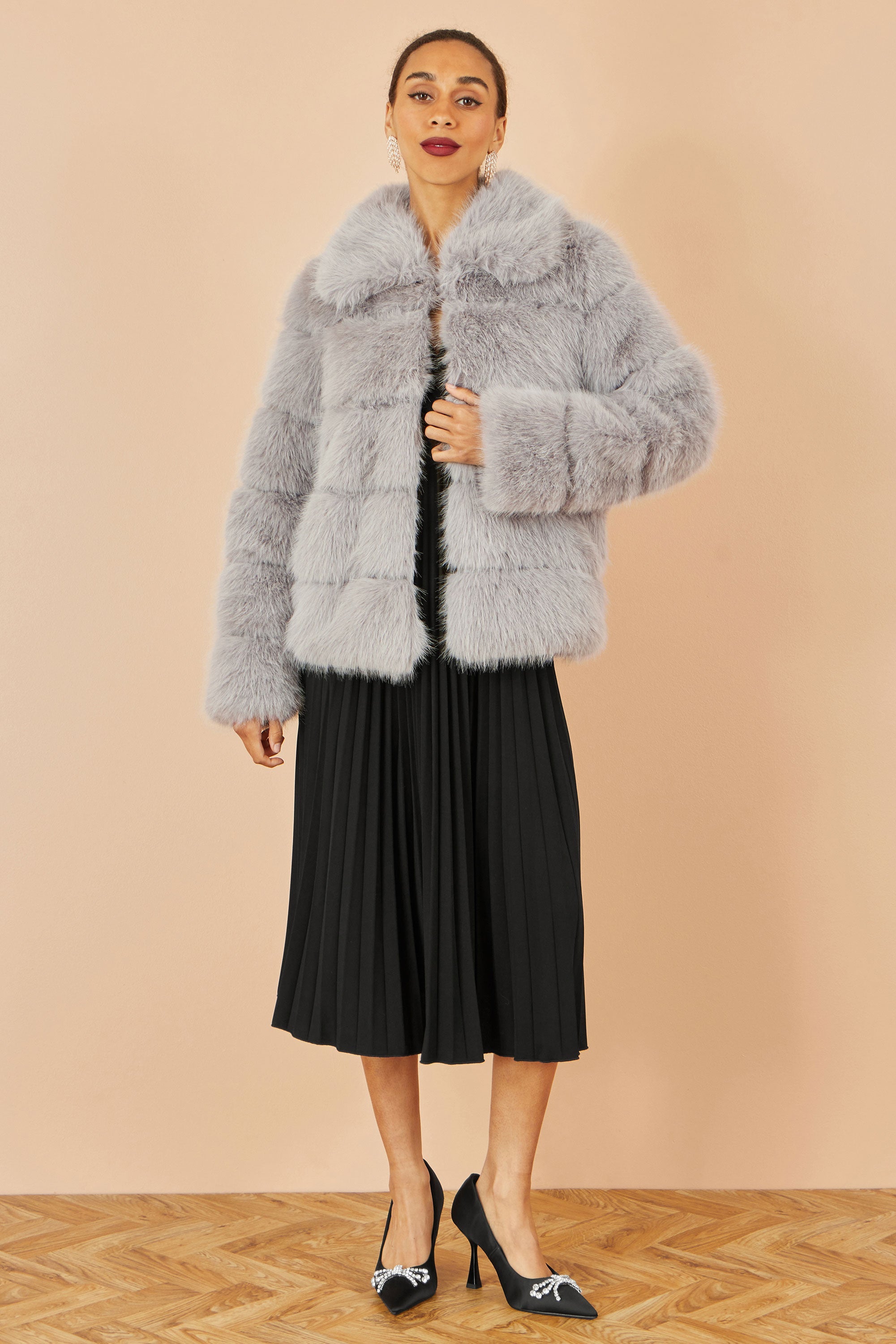 Grey Luxe Faur Fur Coat