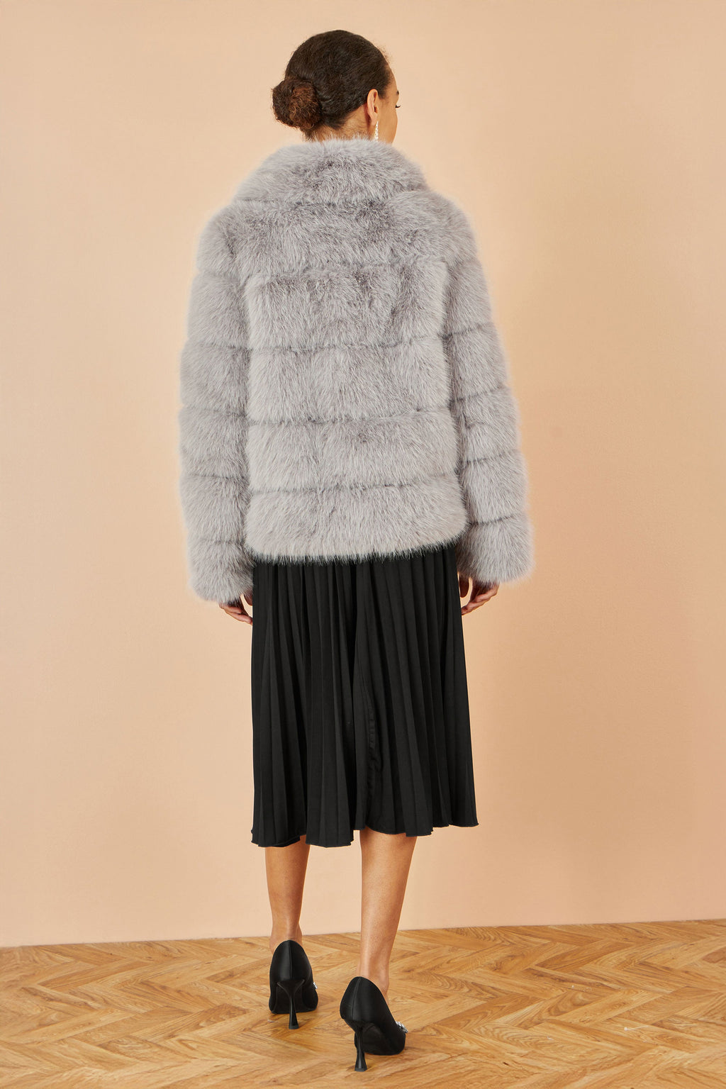 Grey Luxe Faur Fur Coat