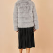 Load image into Gallery viewer, Grey Luxe Faur Fur Coat
