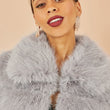 Load image into Gallery viewer, Grey Luxe Faur Fur Coat
