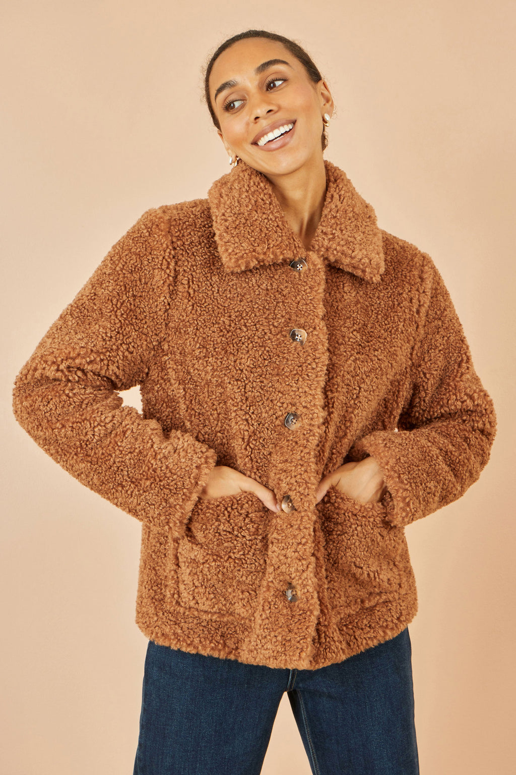 Brown Short Teddy Bear Jacket