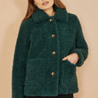 Load image into Gallery viewer, Green Short Teddy Bear Jacket
