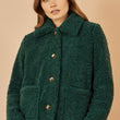 Load image into Gallery viewer, Green Short Teddy Bear Jacket
