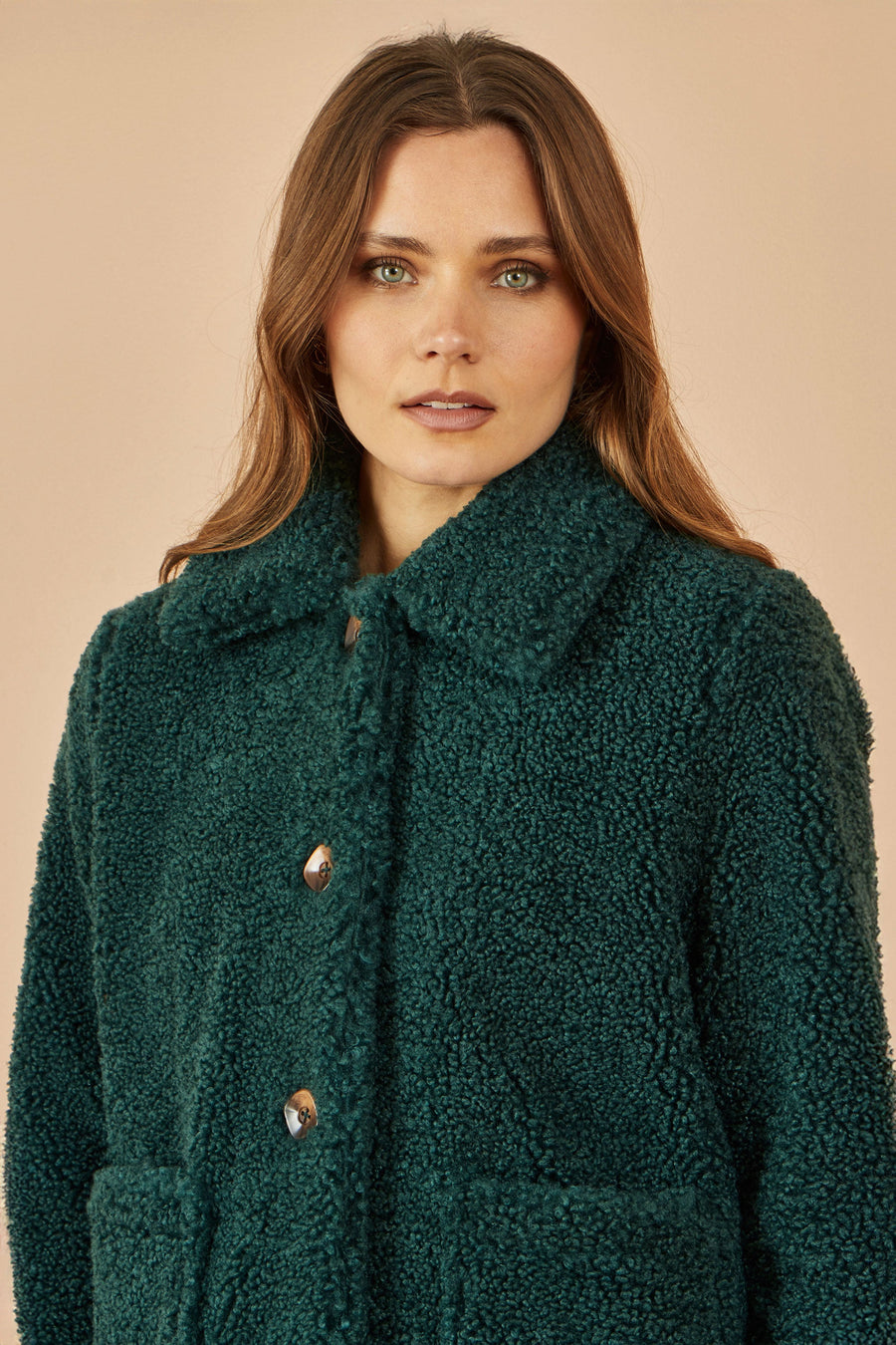 Green Short Teddy Bear Jacket