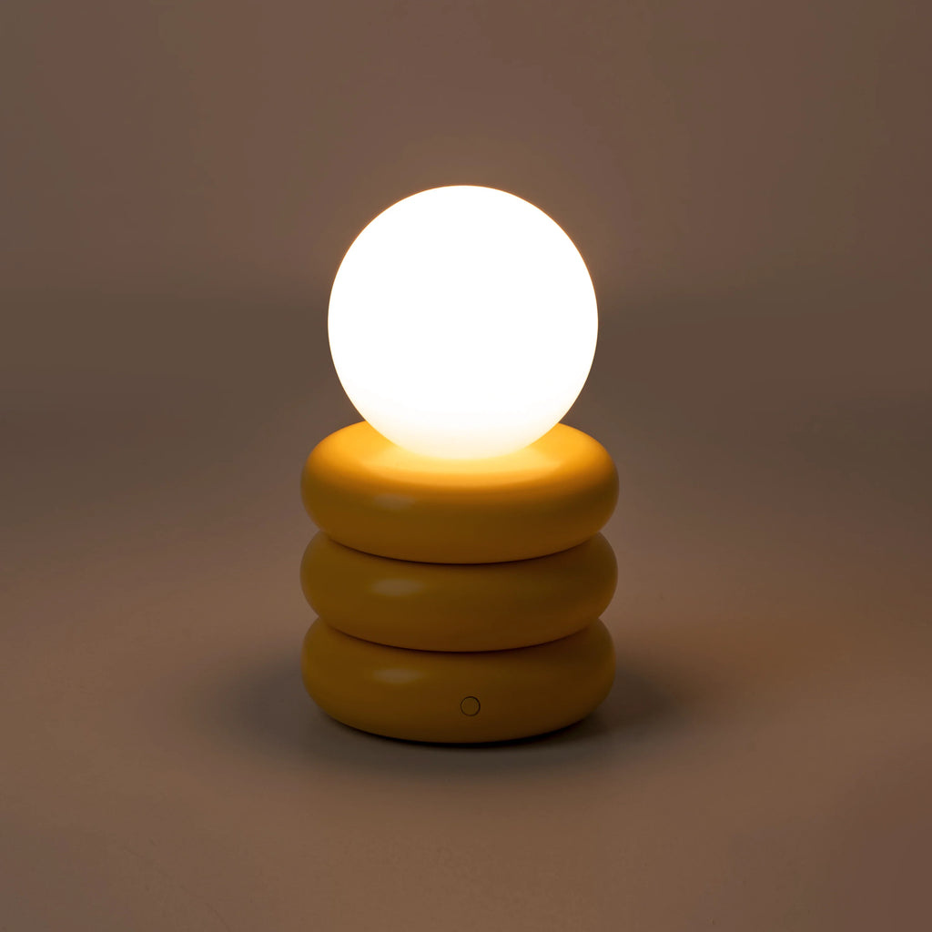 Yolk yellow tube cordless table lamp - Miola