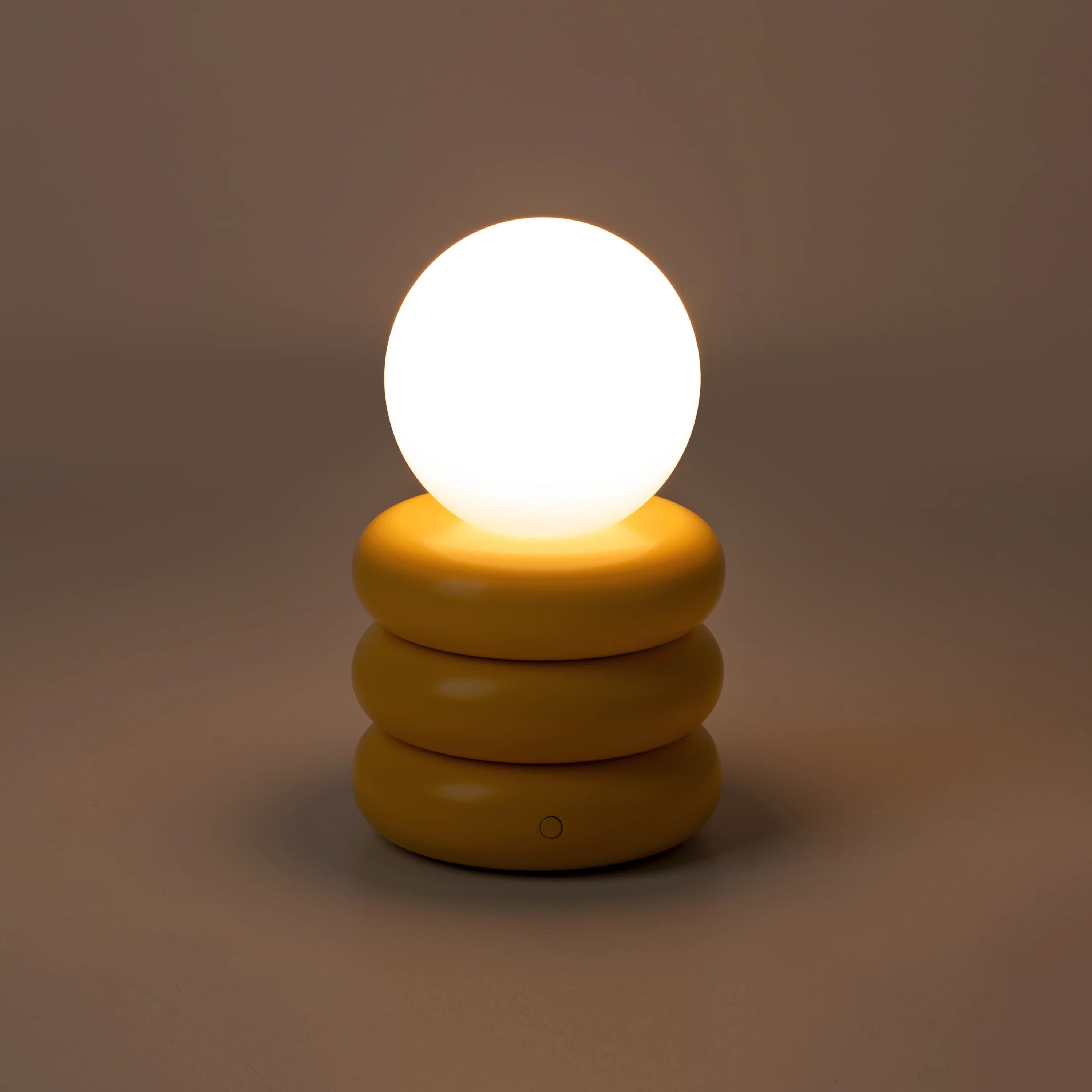 Yolk yellow tube cordless table lamp