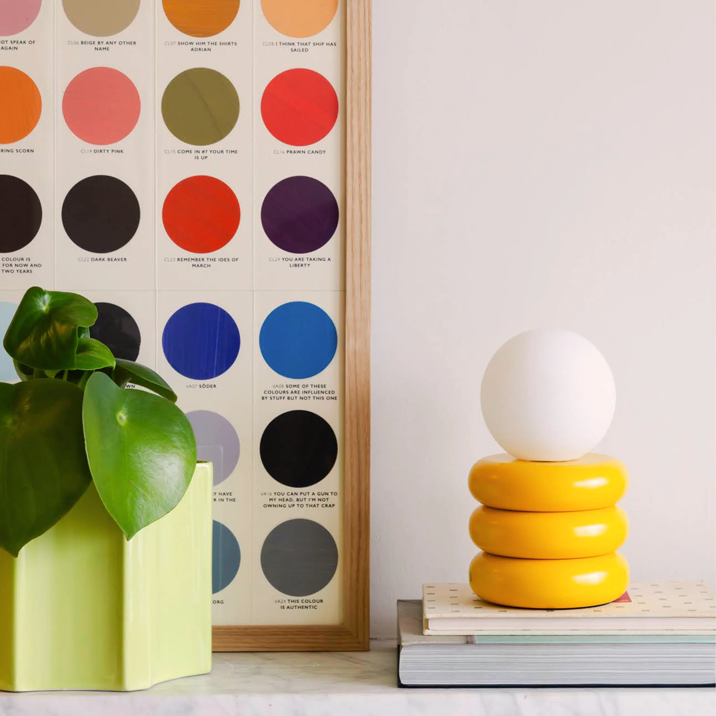 Yolk yellow tube cordless table lamp - Miola