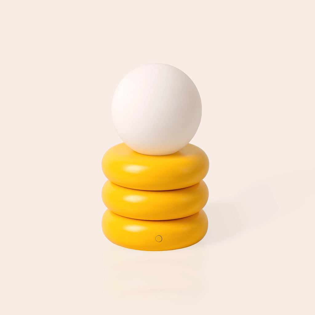 Yolk yellow tube cordless table lamp - Miola