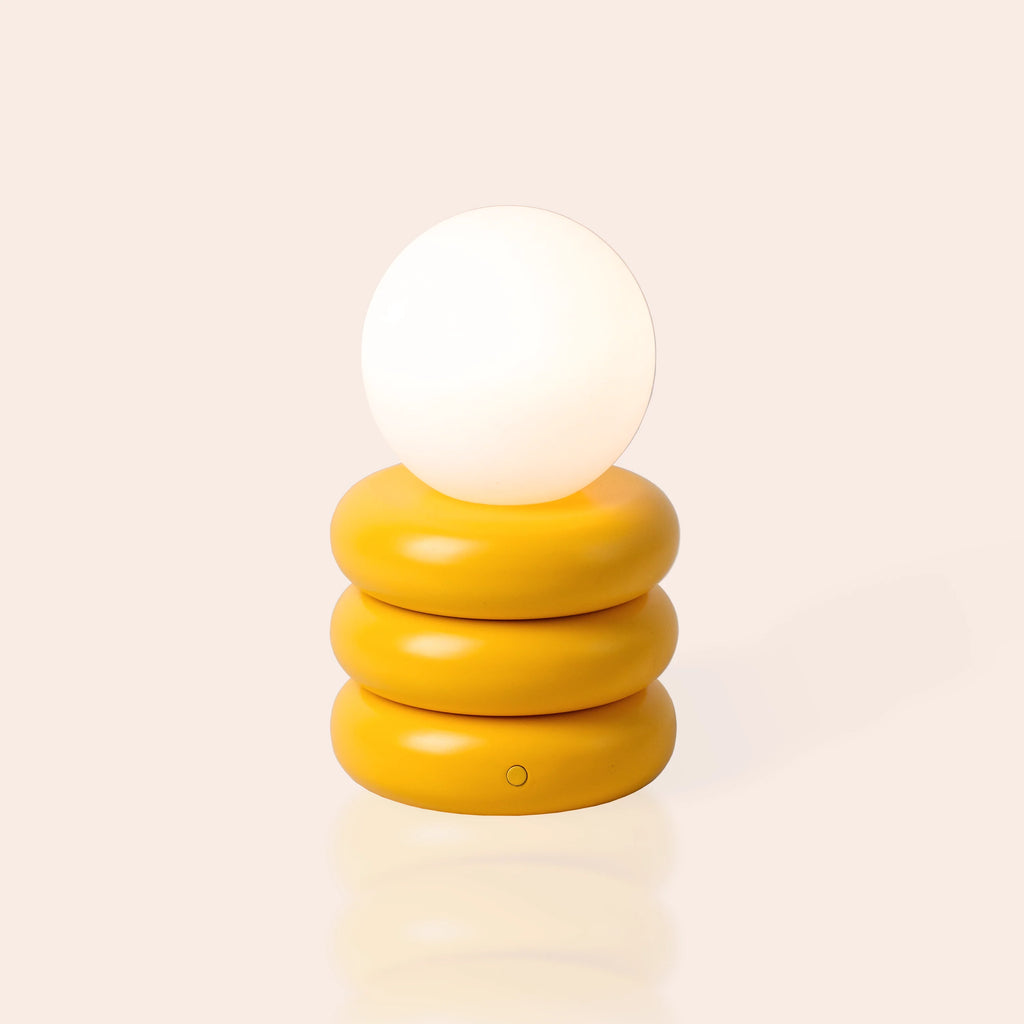 Yolk yellow tube cordless table lamp - Miola