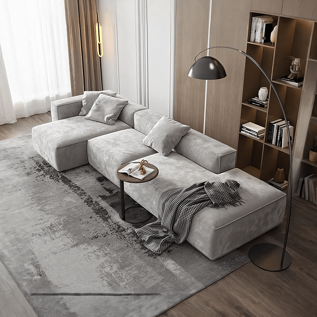 Yetta Three Seater, Four Seater Sofa, Corner Sofa, Grey Velvet - Miola