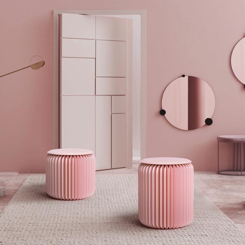 Accordion Stool Spring Pink - Miola