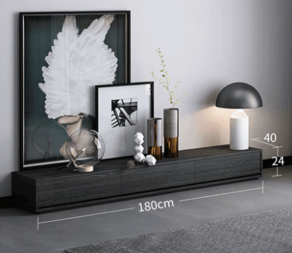 Agnes TV Stand, Black Oak - Miola