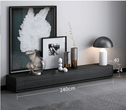 Agnes TV Stand, Black Oak - Miola