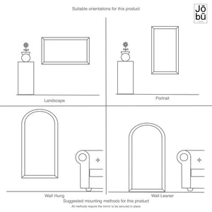 Full Length Gold Window Mirror