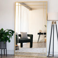 Full Length Gold Window Mirror - Miola