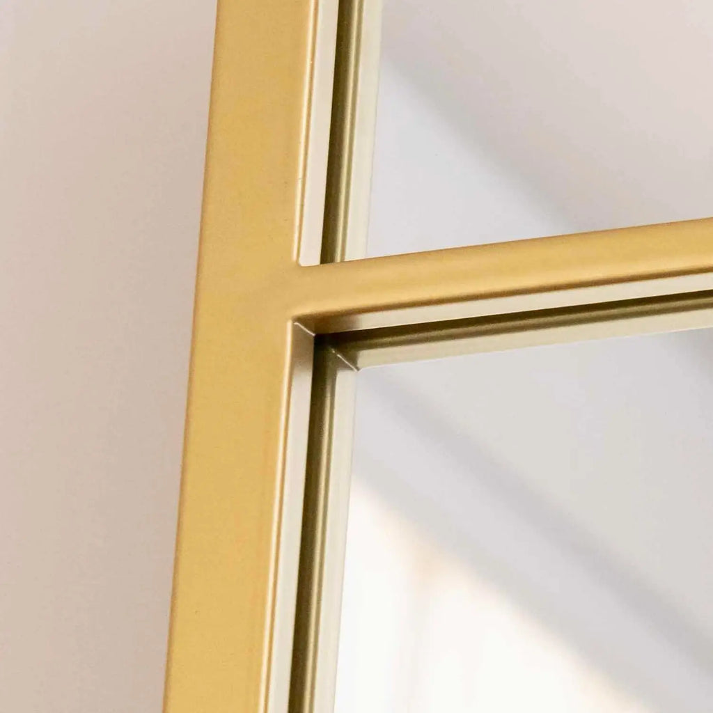 Full Length Gold Window Mirror