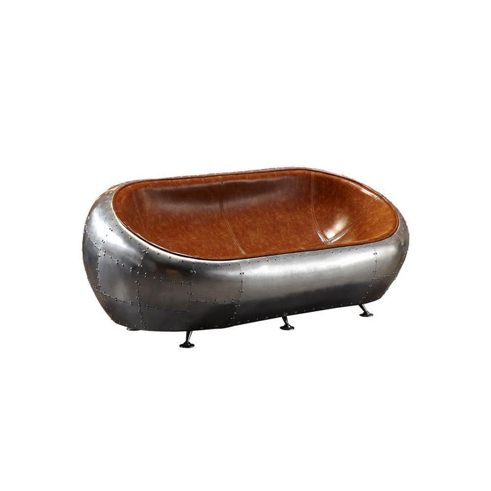 Aviator Airplane Tub Two Seater Sofa, Aluminum Loveseat - Miola