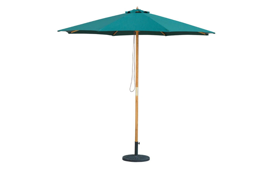 Bali Hunter Green Wooden Parasol 2.85m - Miola