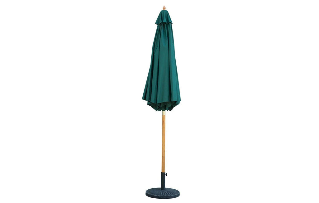 Bali Hunter Green Wooden Parasol 2.85m - Miola