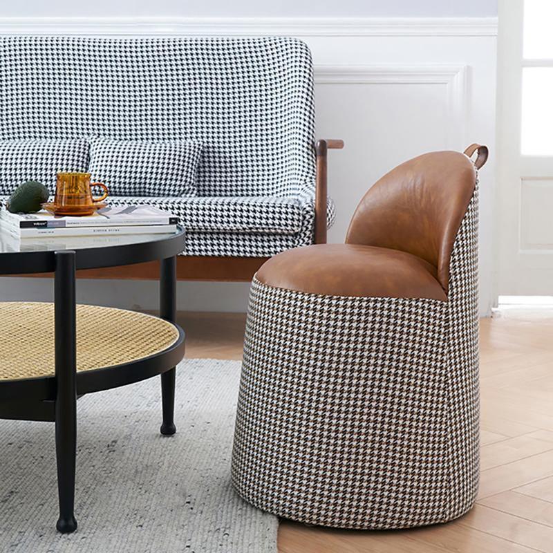 Bara Footstool, Leather - Miola