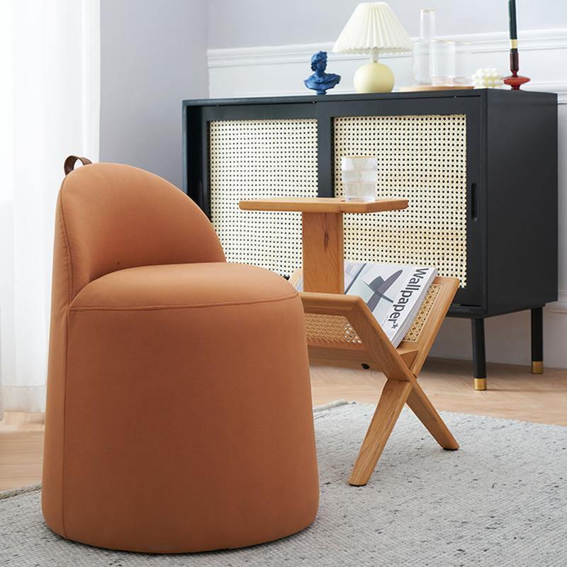 Bara Footstool, Leather - Miola
