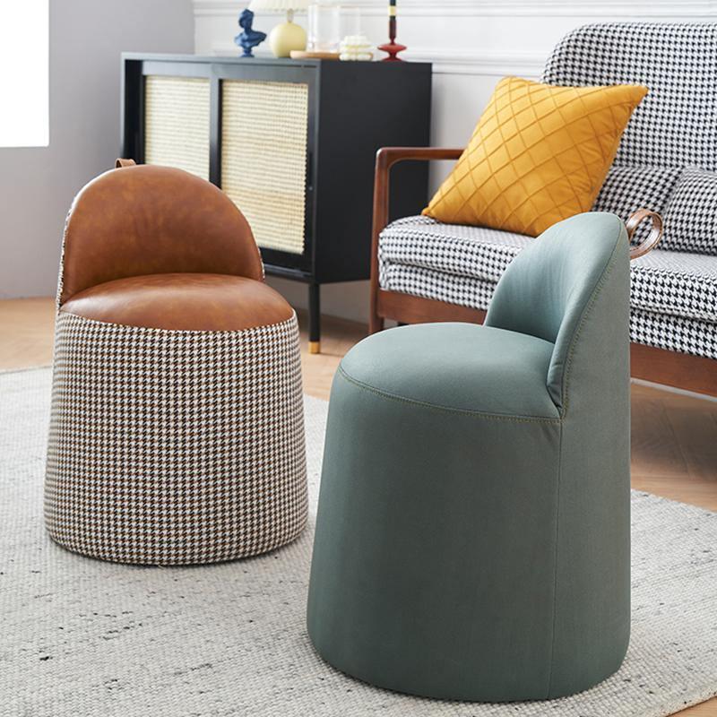 Bara Footstool, Leather - Miola