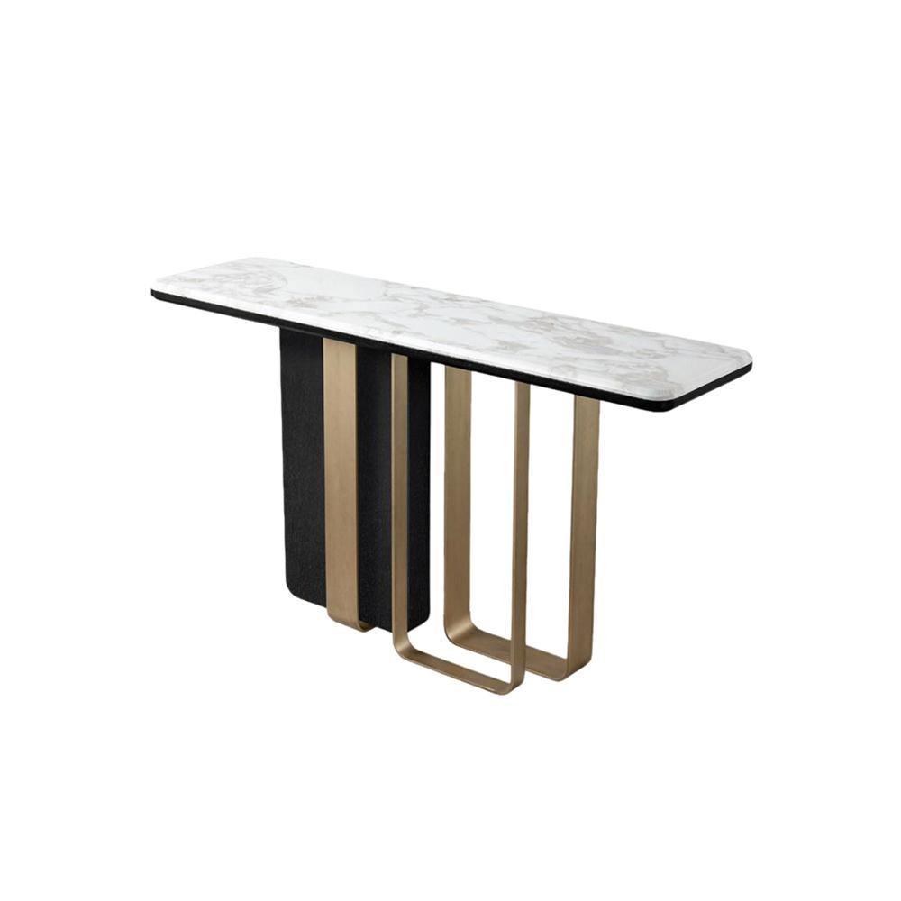 Barbican Console Table, Gold And Rosewood - Miola