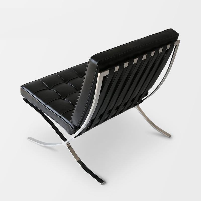 Barcelona Chair And Ottoman, Real Leather - Miola