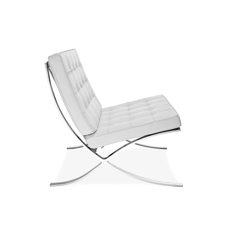 Barcelona Chair And Ottoman, Real Leather - Miola