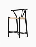 Wishbone Classical Bar Stool, Black Ash - Miola