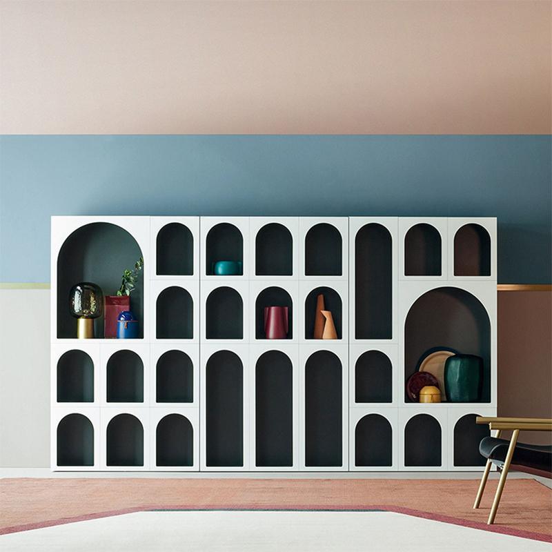 Bayron Bookcase, Shelving Unit, Six Layouts - Miola