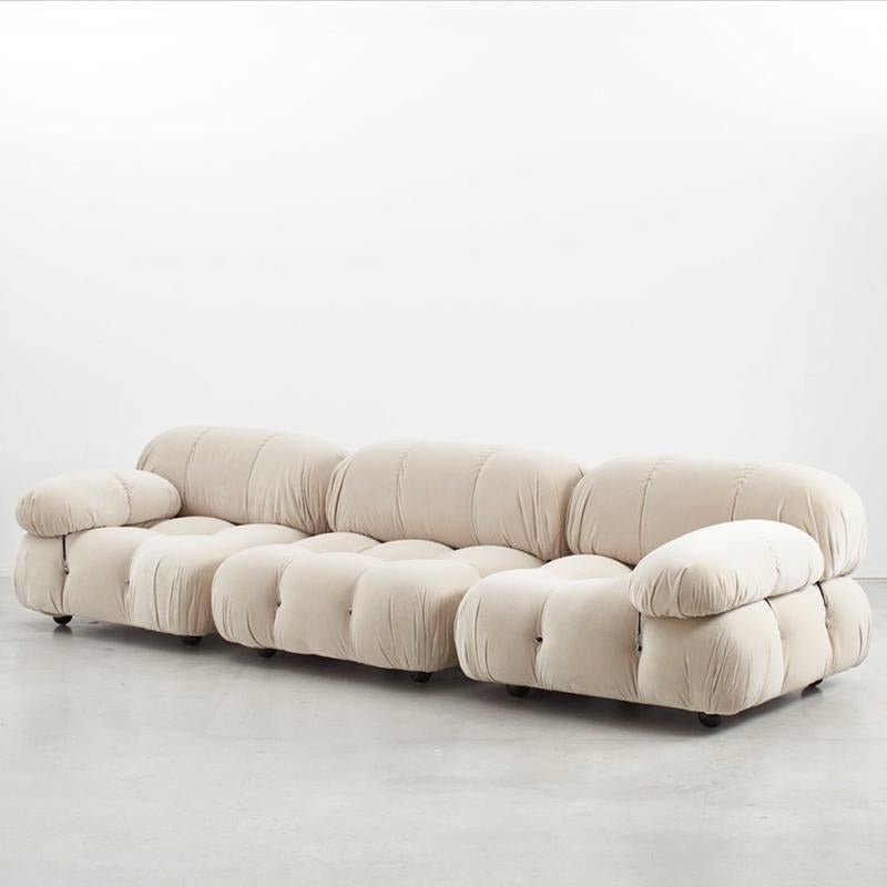 B&B Italia Camaleonda Style Sofa, Three Seater Sofa, Modular Sofa, Velvet - Miola