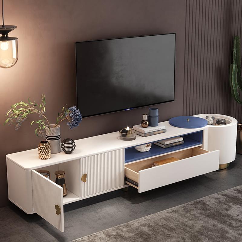Bell Nesting Coffee Table Set, White & Gold - Miola