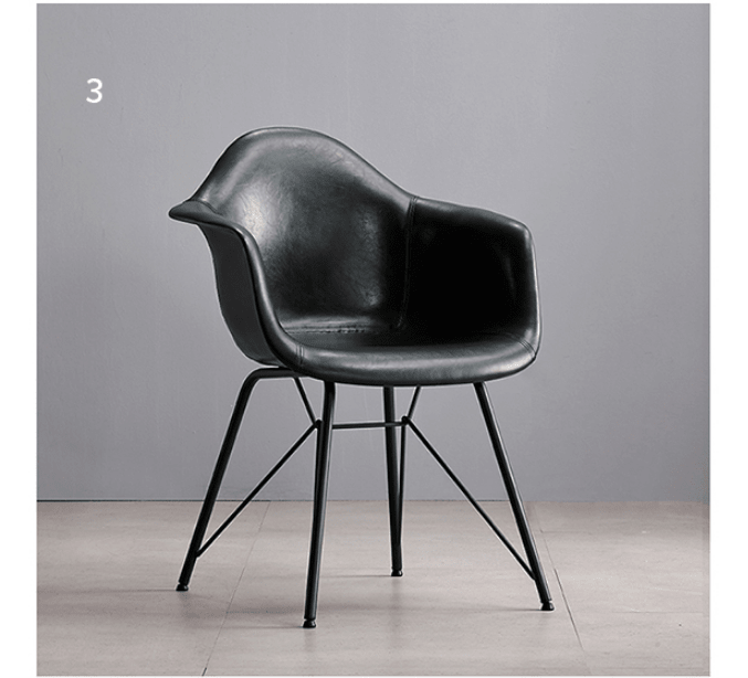 A Set of 2 Bobby Dining Chairs, Distressed Leather - Miola